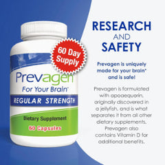 Prevagen Regular Strength – 10mg Apoaequorin + Vitamin D | 60 Capsules